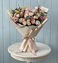 Букет цветов из:  Розы и Лизиантусы в Тимонино
