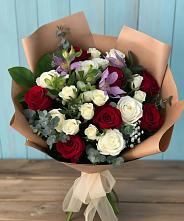 Букет цветов из:  Розы и Альстромерии в Тимонино