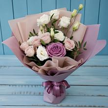 Букет цветов из:  Розы и Лизиантусы #REPLACE_PRED# Тимонино