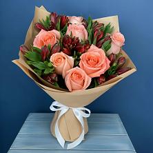 Букет цветов из:  Розы и Альстромерии в Тимонино