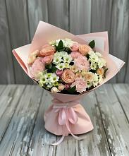 Букет цветов из:  Гвоздики, Розы и Хризантемы в Тимонино