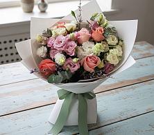 Букет цветов из:  Розы, Лизиантусы и Гвоздики #REPLACE_PRED# Тимонино