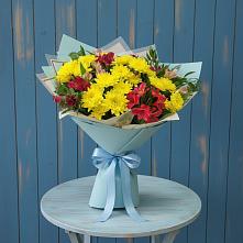 Букет цветов из:  Альстромерии и Хризантемы #REPLACE_PRED# Тимонино