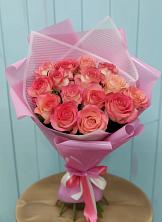 Букет 15 Розовых роз Равель в Тимонино