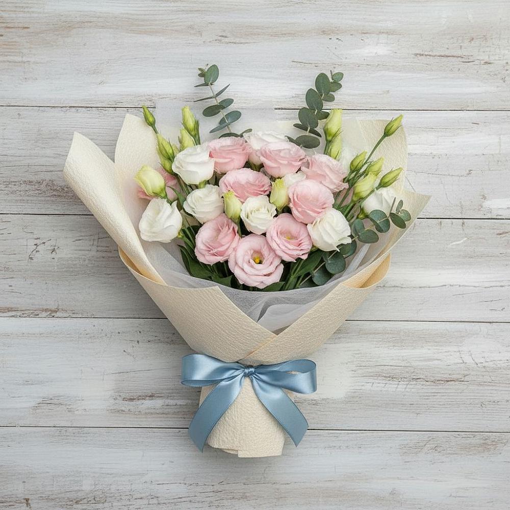 Букет цветов из: Лизиантусы в Тимонино